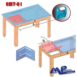 EMT-01 Tek Taraflı İlave Tablalı Masa Rayı Sistemi