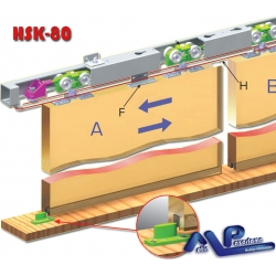 HSK-80 Eş Zamanlı Halatlı Sürgülü Cam Kapı Sistemi
