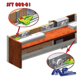 SFT 002-01 Yavaşlatıcı Ayarlı Ağır Sürgülü Kapak Gardolap Sistemleri