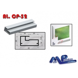 AL CP-52 Alüminyum Çerçeve Kapak Profili