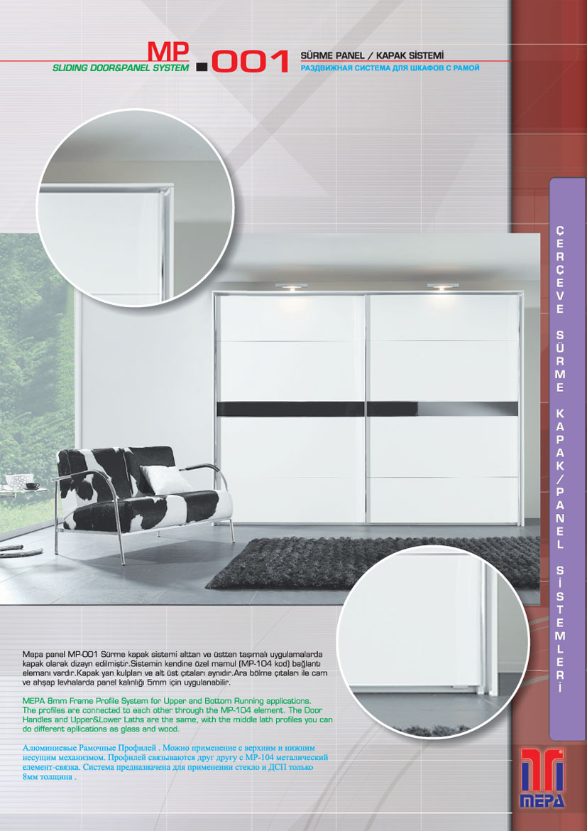 MP-001 Sürme Panel /  Kapak Sistemi