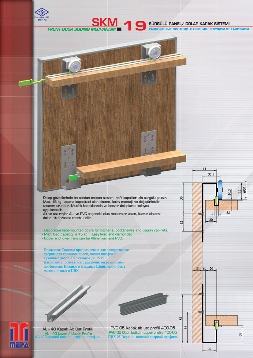 SKM-19 Sürgülü Panel - Dolap Kapak Sistemi