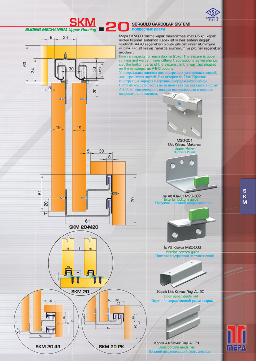 SKM-20  Sürgülü Gardolap Sistemi