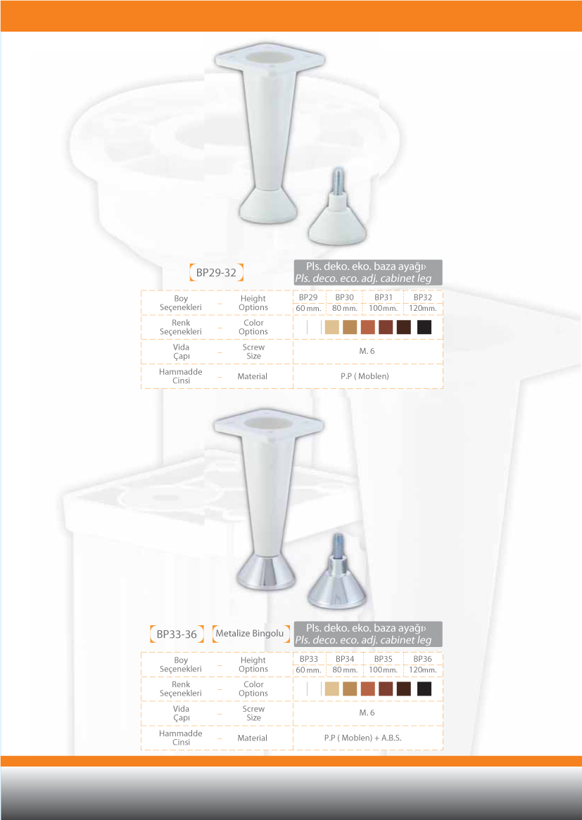 BP-29-32 Plastik Deko. Eko. Baza Ayağı